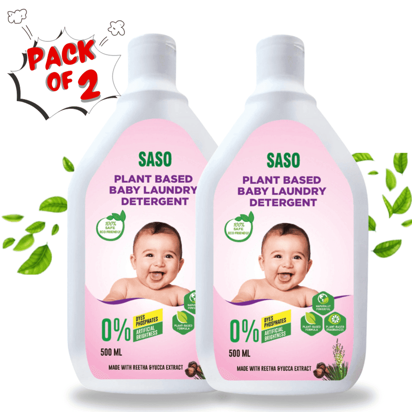 SASO Plant Based Baby Laundry Detergent 100%Organic, Chemical Free, Plant Derived