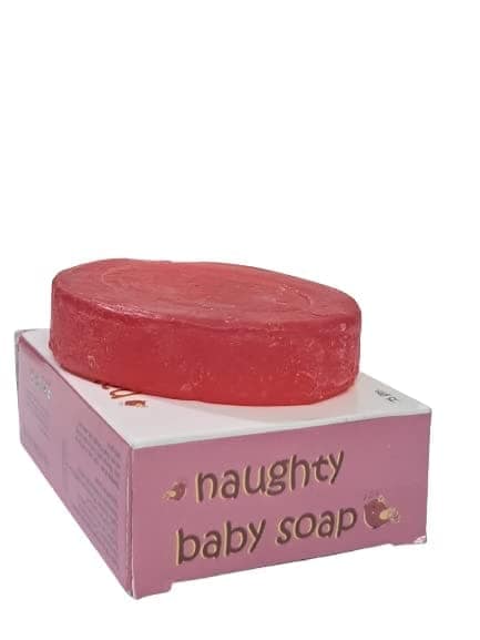 naughty baby soft & gentle Rose soap bar with Badam Oil and Rakhta Chandan. Pack of 3x75 gm view 2