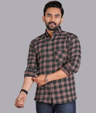 ADWYN PETER 100% Cotton Regular Fit Checks Full Sleeves Men's Casual Shirt - Multicolor 1 ( Pack of 1 )