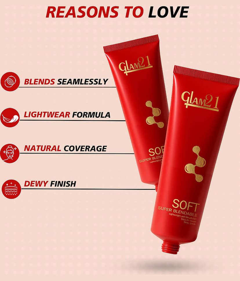 Glam21 Soft Super Belendable Foundation-F6502 Foundation Beige, 50Gm Foundation Beige, 70 G view 2