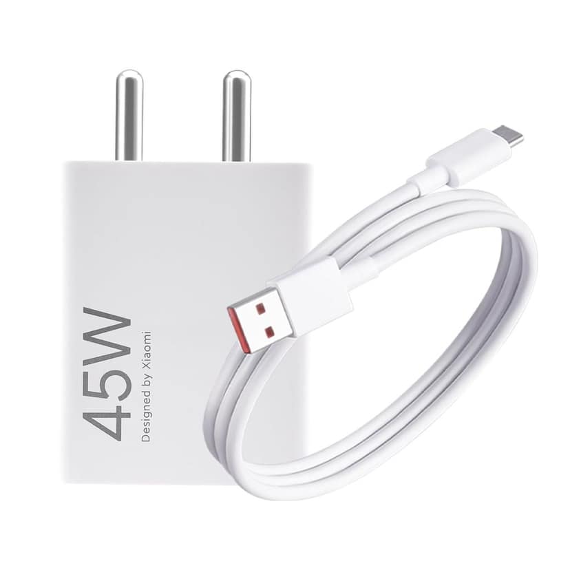 Mi Xiaomi Original 45W Turbo Fast Charger Combo/Rapid Charging with Qualcomm Quick Charge 3.0. Includes USB Type-C 3A Fast Charge Cable. Compatable with mobiles, laptops, and Power Banks (White) view 2