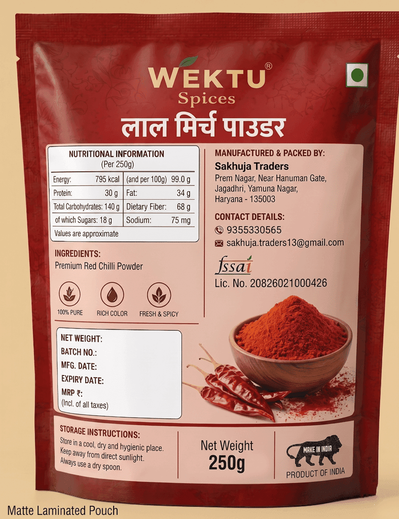 WEKTU Spices Lal Mirch Powder. view 2
