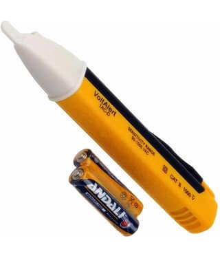 New Arrival With Buzzer + Led Flash Light VoltAlert 1AC-D 90-1000VAC Voltage Tester Voltage Meter Non Contact Electric Voltage Power Detector Electrical Testing Pen Tester Induction Test Pencil