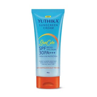 Yuthika Sunscreen SPF 30 PA+++ with UVA & UVB Protection 80g, Dermatologically Tested Sunscreen Cream for Women and Men