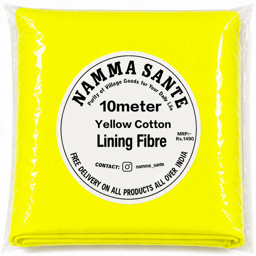 Yellow Cotton Lining Fabric (Bada Panna), Yellow Cotton Lining Fibre (Bada Panna), Yellow Lining Cloth (Bada Panna), Soft Yellow Cotton Lining (Bada Panna), Yellow Garment Lining Fabric (Bada Panna)