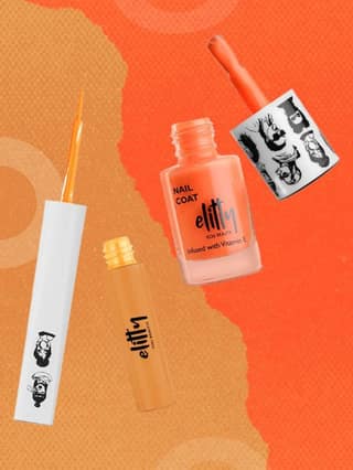 Elitty Shes Fire combo- (Eyeliner- Devils Advocate Nail Paint-Juicy Gossip)- Pack of 2