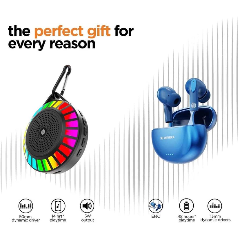 Bass and Pop Speaker & Earbuds Combo view 3