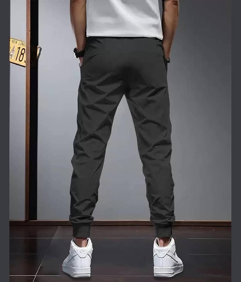 Reya Grey Cotton Blend Men's Joggers ( Pack of 1 ) view 2