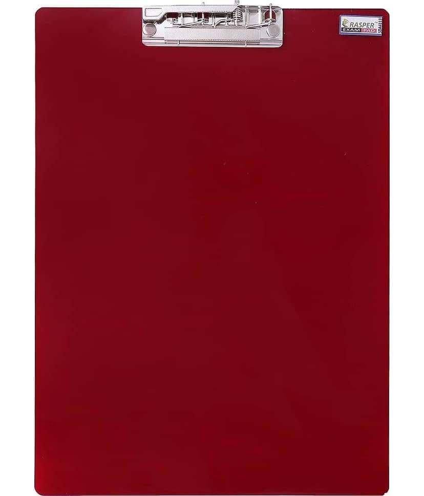 Rasper Red Transparent Acrylic Clip Board Exam Pad for School & Office Unbreakable Writing Pad Student Exam Board Big Size (14x10 Inches) view 2
