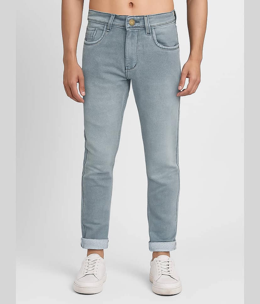 plounge Slim Fit Clean Look Men's Jeans - Grey ( Pack of 1 )