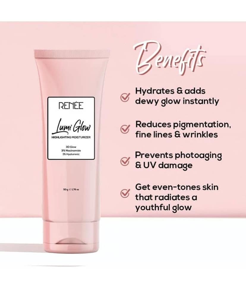 RENEE Lumi Glow Highlighting Hydrating Moisturizer with Dewy Finish SPF, 50 g view 2