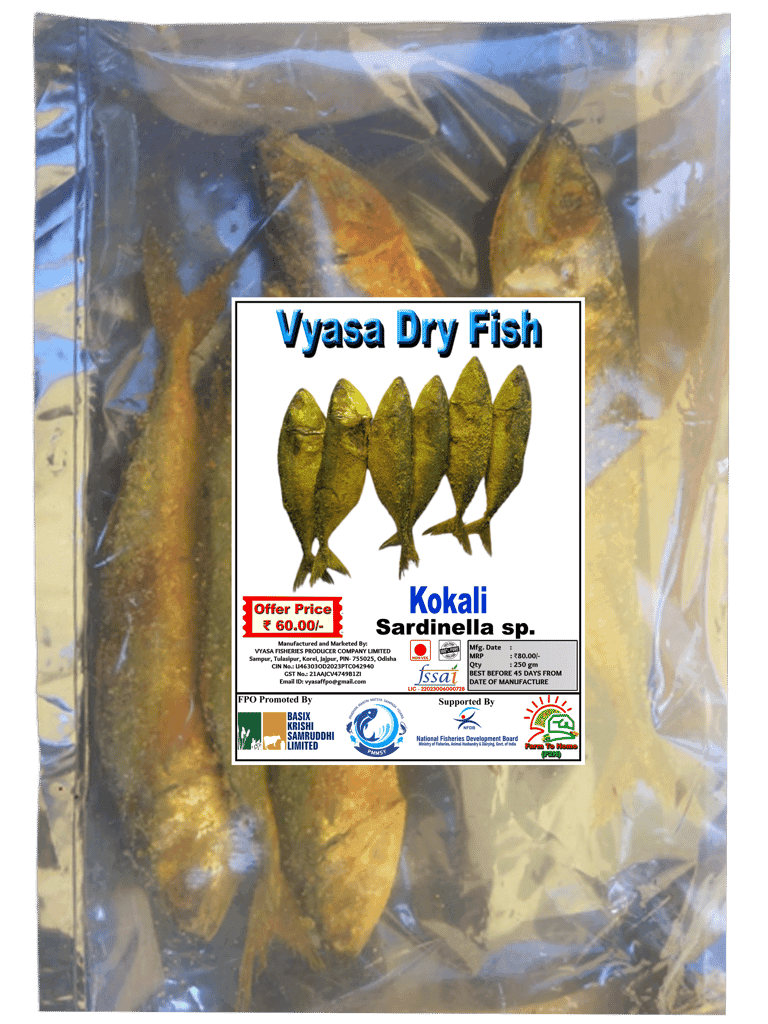 Kokali | Sardinella sp. | Vyasa Dry Fish | 250gm view 2