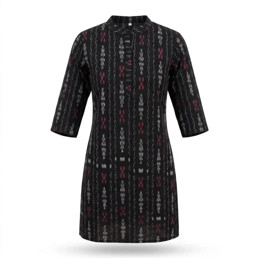 Kurti Printed Black – Odisha Handloom