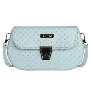 LOREM Faux Leather Handbag for Women � Turnlock Closure, Adjustable Shoulder Strap, Stylish & Compact, 1.35L Capacity
