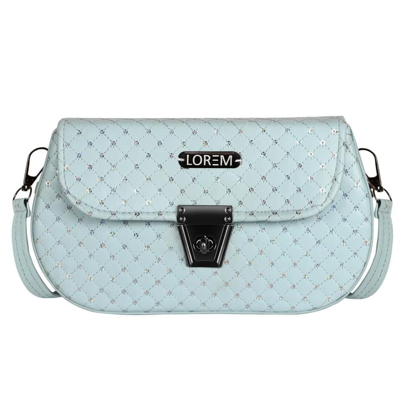 LOREM Faux Leather Handbag for Women � Turnlock Closure, Adjustable Shoulder Strap, Stylish & Compact, 1.35L Capacity