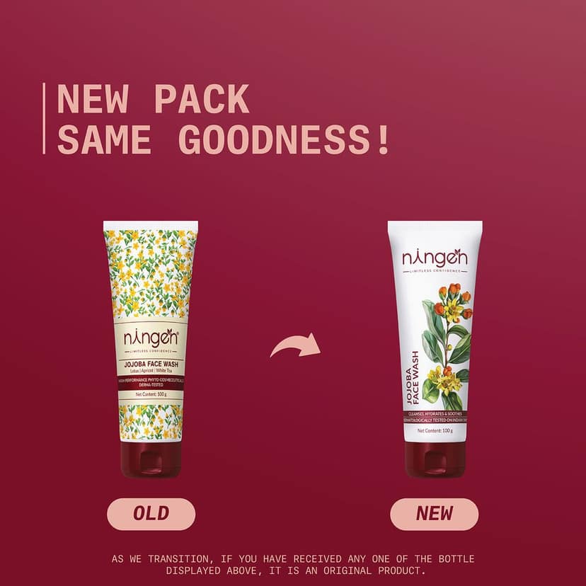 Ningen Jojoba Face Wash I Irritation Free, Paraben Free I Goodness of Lotus, Apricot, White Tea I Removes Dirt, Dead Cells, Unclogs Pores I 100g view 3