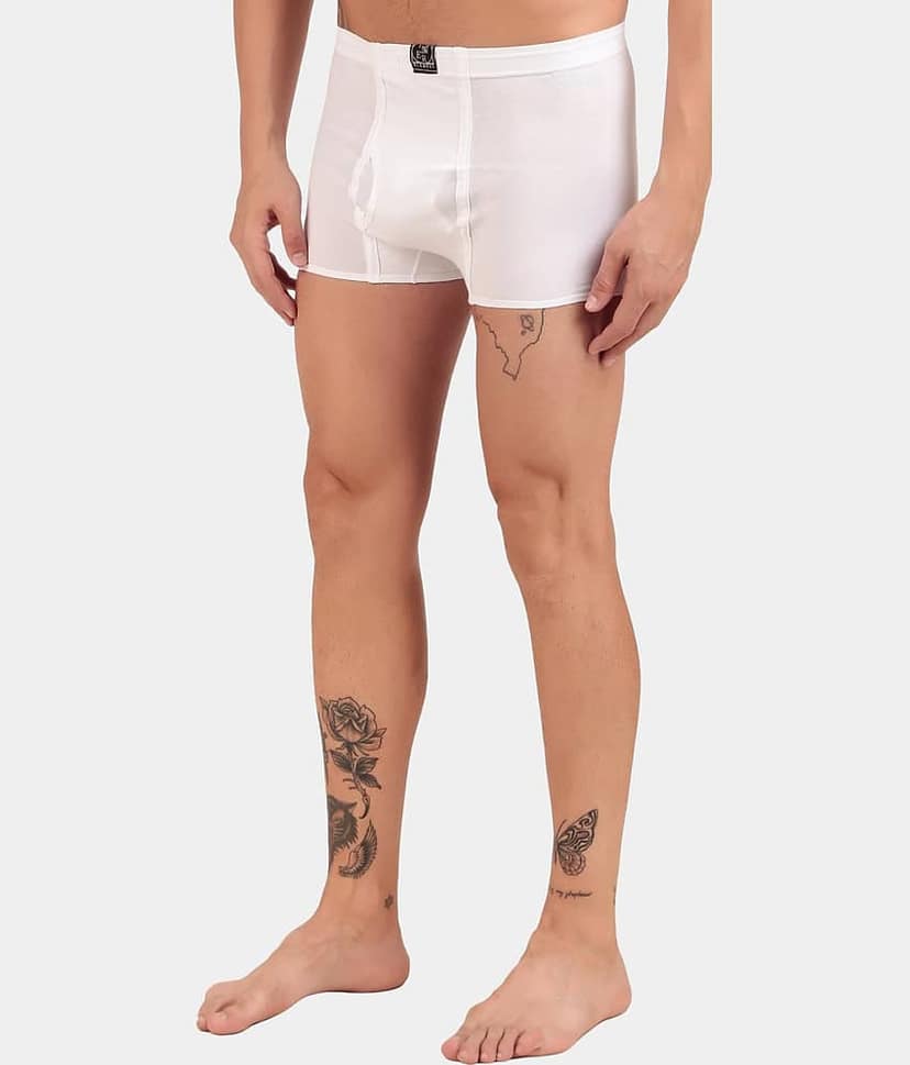 Inner Element Pack of 4 Cotton Trunks For Men's ( White ) view 2