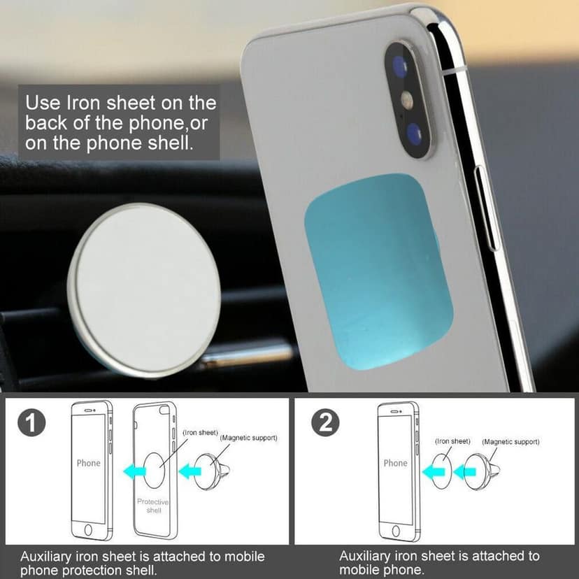 Mini Magnetic Car Dashboard Mount Mobile Phone Holder with Metal Body Dashboard/Home & Table Compatible with All Smart Phones and Mobiles (1 Pc) view 3