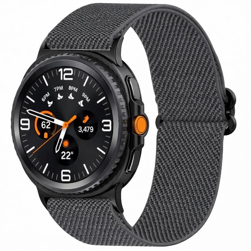ZAPPER Elastic Nylon Watch Strap Compatible with Samsung Watch 8 & Watch 8 Classic – Breathable Stretchable Band with Metal Connectors, Comfortable Sport Loop for Men & Women