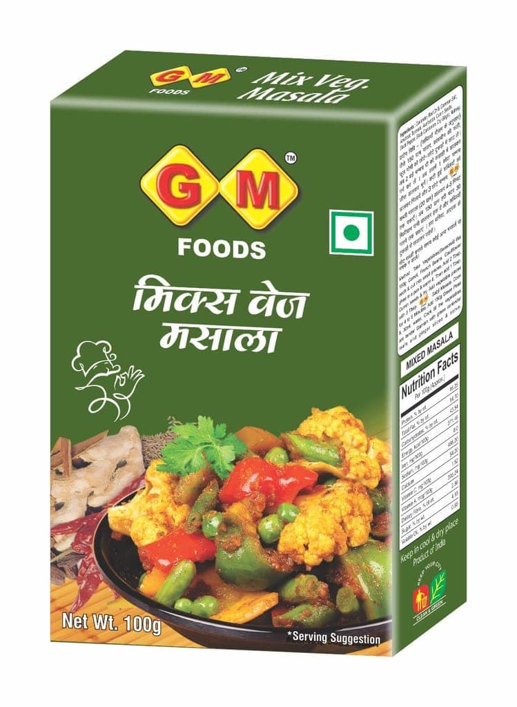 GM Foods Mix Veg Masala Powder 100g (Pack of 2) | Authentic Indian Spice Mix for Flavorful Sabjis | Rich Aroma & Flavour | Ready to Cook Spice Mix | No MSG, Artificial Colors & No Preservatives view 2