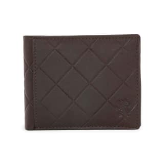 Red Tape Men's Brown Leather Wallet | RFID Blocking Slim Bifold Wallet with Card Holder & Cash Compartments | Stylish Diamond Pattern | Travel, Daily Use & Gift for Men