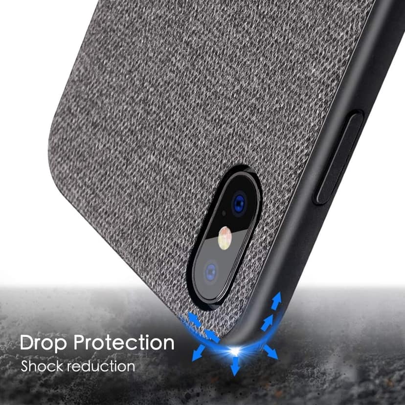 Memumi Official Series Hard Canvas Back Cover for Apple iPhone Xs Max Shockproof - Black (6.5") view 5