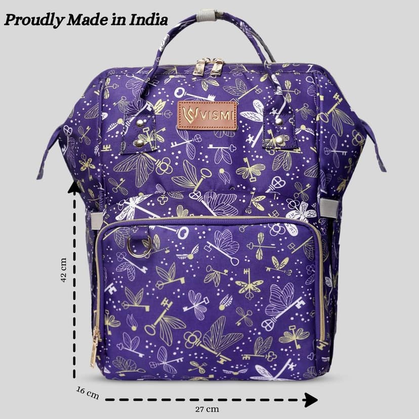 VISMIINTREND Diaper Backpack for Mother | Water Resistant | Anti Theft | Maternity Travel Backpack | Baby Shower Gift for | Girl | Boy view 7