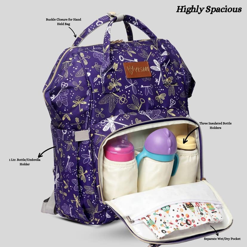 VISMIINTREND Diaper Backpack for Mother | Water Resistant | Anti Theft | Maternity Travel Backpack | Baby Shower Gift for | Girl | Boy view 9