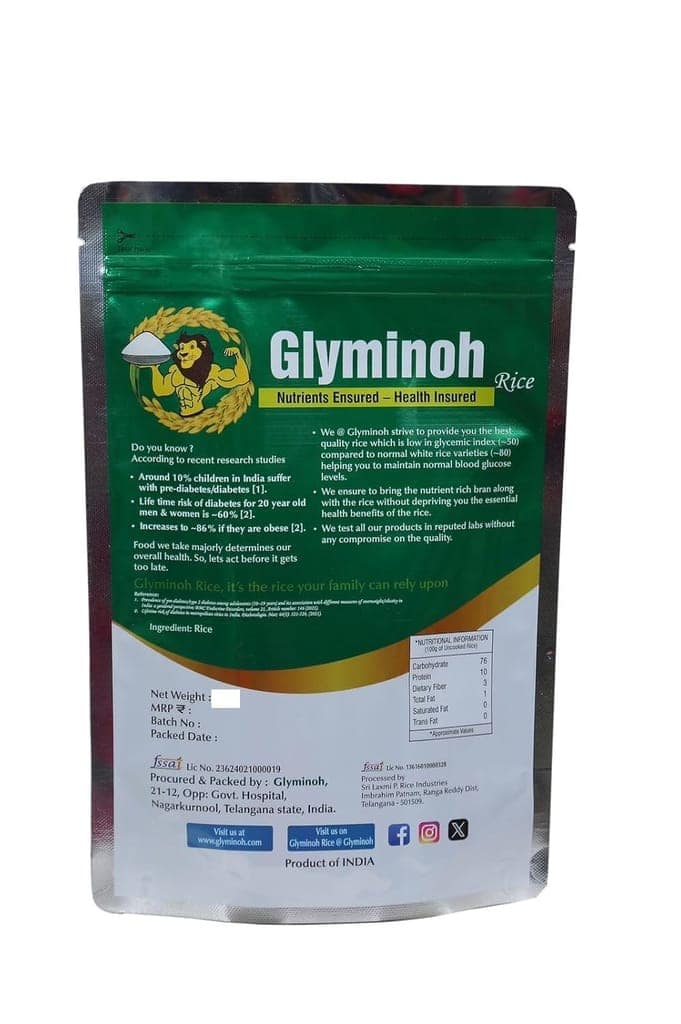 Glyminoh Low Glycemic Formula 5 Kg | Sugar Control | Fibre + Zinc Enriched | Diabetic Friendly Daily Nutrition | Chemical-Free & Natural view 3