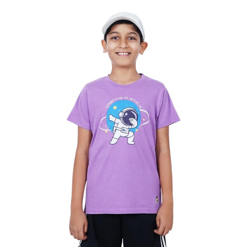 KUCHU Kids’ Unisex T-Shirt “Orbiting” Digital Print | Soft Cotton-Modal Blend | Breathable, Lightweight & Durable Casual Wear for Boys & Girls | Ideal for Everyday Comfort view 6