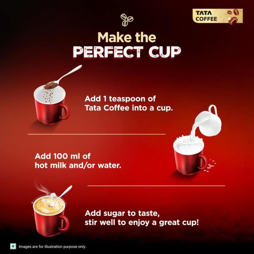 Tata Coffee Grand Premium Instant Coffee, 90g, Jar With Flavour Locked Decoction Crystals, Flavoured Soluble Coffee Powder, Rich Aroma & Great Taste view 4