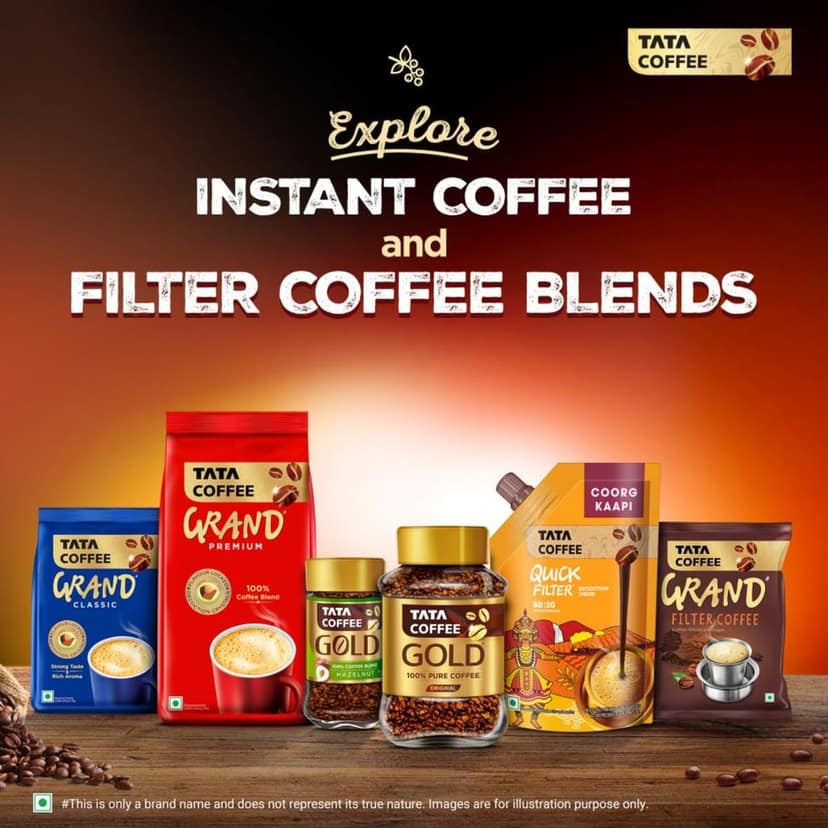 Tata Coffee Grand Premium Instant Coffee, 90g, Jar With Flavour Locked Decoction Crystals, Flavoured Soluble Coffee Powder, Rich Aroma & Great Taste view 6
