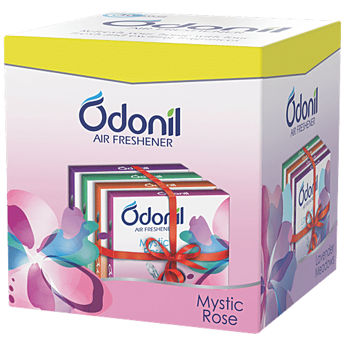 Odonil Bathroom Air Freshener Blocks Mixed Fragrances, 48 g (Pack of 4)