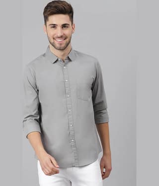 Dennis Lingo - White 100% Cotton Slim Fit Men's Casual Shirt ( Pack of 1 )