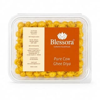 Pure Ghee Cotton Wicks Diya Batti - Ready Ghee Diyas for Pooja | Long Lasting Aarti Use | Temple Daily Worship (250 Pieces)
