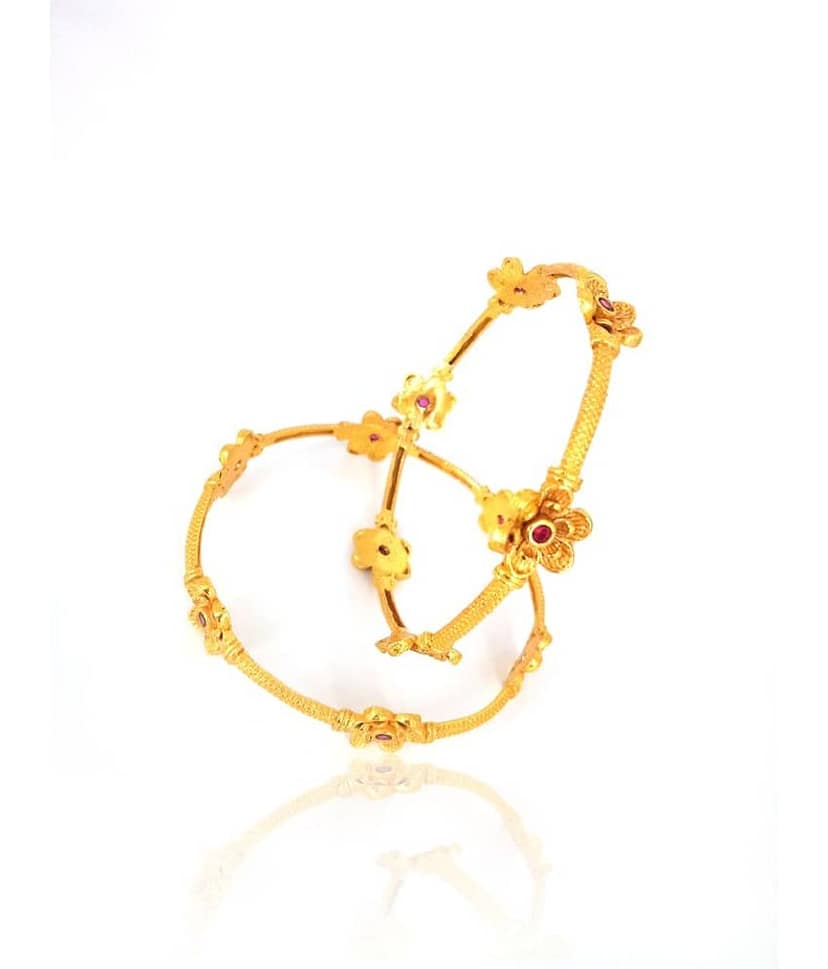 shankhraj mall - Gold Bangle Set (Pack of 1)