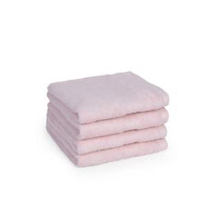 Feather & Spun Organic Cotton Face Towel | Lavender Fragrance | GOTS Certified | Anti Microbial | Fade Resistant | Double Needle Stitch | 550 GSM | 33 cms x 33 cms (Pack of 4)