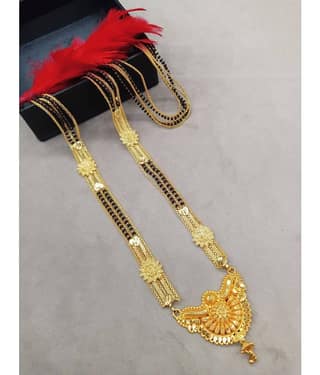 SHANKH-KRIVA - Gold Mangalsutra ( Pack of 1 )