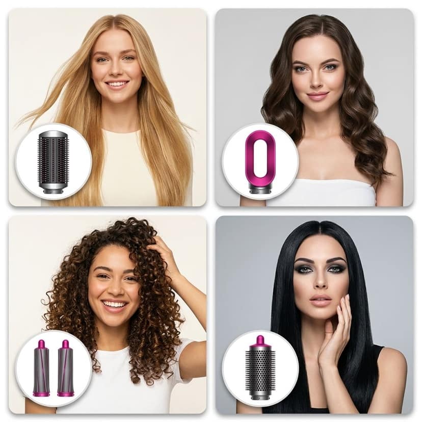 5-in-1 Hot Air Brush Hair Dryer & Volumizer | Detachable Blow Dryer Brush, Straightener, Curler, Crimper & Auto-Wrap Rotating Comb | Negative Ion Anti-Frizz Technology | Professional Salon-Quality Fast Drying & Multifunctional Hair Styling Tools for Women view 4