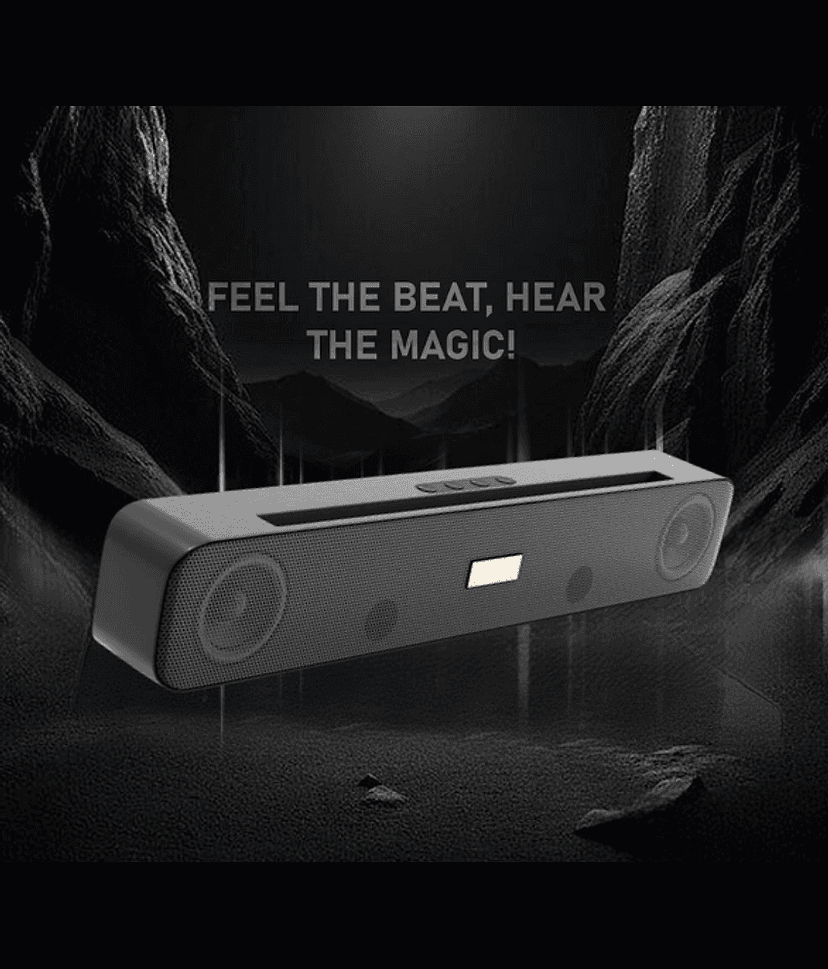 V WORTEX PORTABLE SOUNDBAR 25 W Bluetooth Speaker Bluetooth v5.0 with USB,SD card Slot Playback Time 5 hrs Black