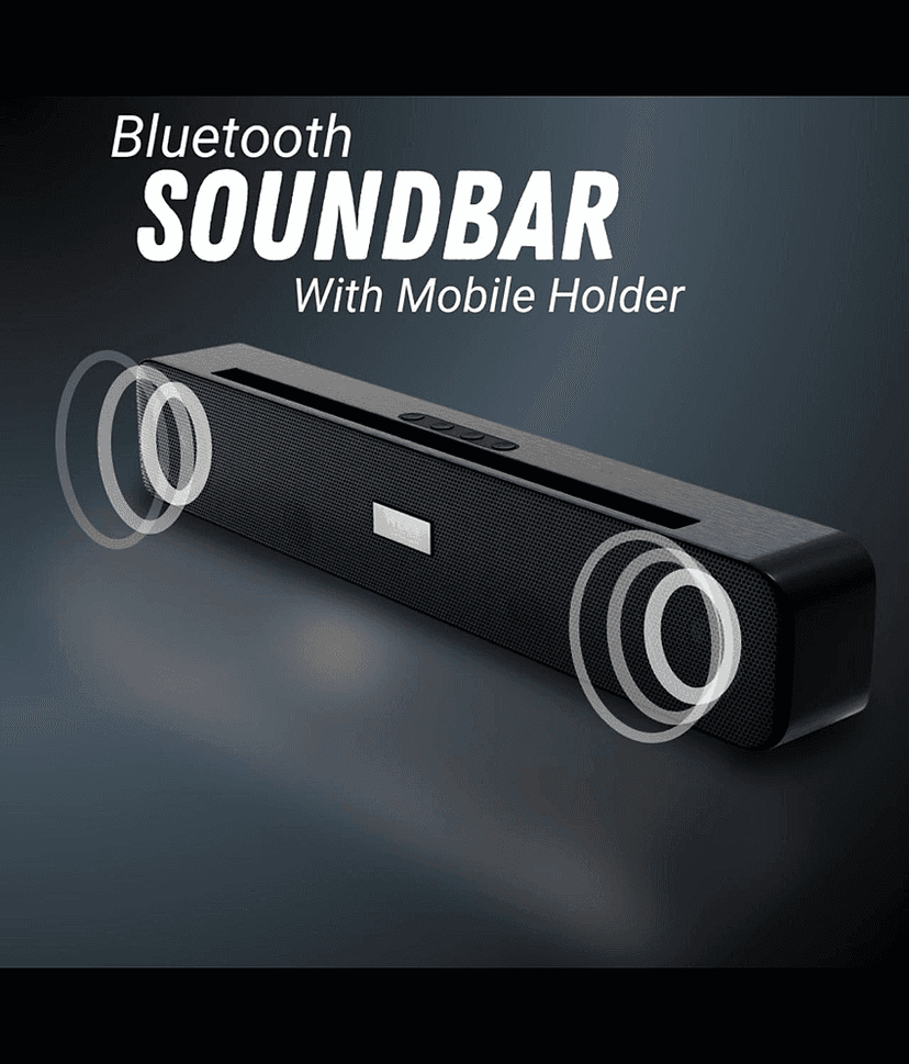 V WORTEX PORTABLE SOUNDBAR 25 W Bluetooth Speaker Bluetooth v5.0 with USB,SD card Slot Playback Time 5 hrs Black view 2