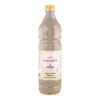 Varvello Gran Sapore White Wine Vinegar 1 Litre | Italian Vinegar with 6% Acidity for Salad Dressing, Marinades, Sauces, Pickling & Cooking