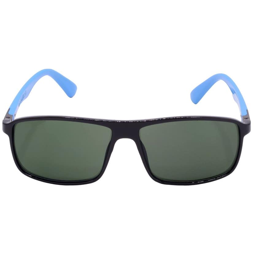Hrinkar Green Rectangular Sunglasses Styles Black, Sky Blue Frame Glasses for Men & Women - HRS-BT-04-BK-LBU-GRN view 2