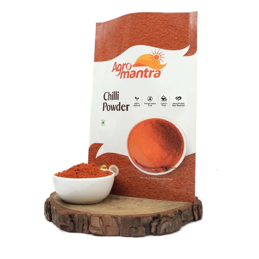 Agro Mantra Chilli Powder 200g | Authentic Indian Spice | Hand-Picked Guntur, Baydgi, Gujarat Chillies | Without Preservatives & Artificial Colour | Vibrant Colour & Rich Heat | Ideal for Curries, Chutneys & Tandoori Dishes (pack of 3) view 2