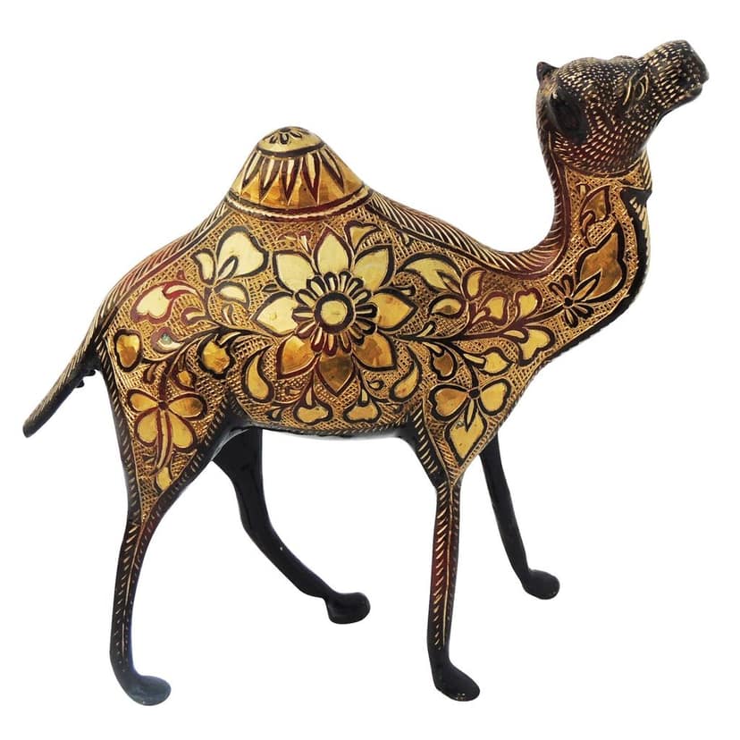 Brass Camel Table Decor Showpiece Statue for Home, Office & Gifting, Height : 9.5 Inch (ANMAS142 B) view 3