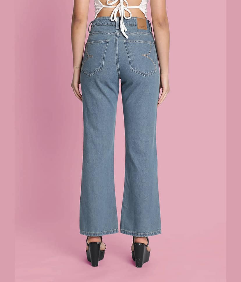 Bene Kleed - Blue Cotton Bootcut Women's Jeans ( Pack of 1 ) view 4