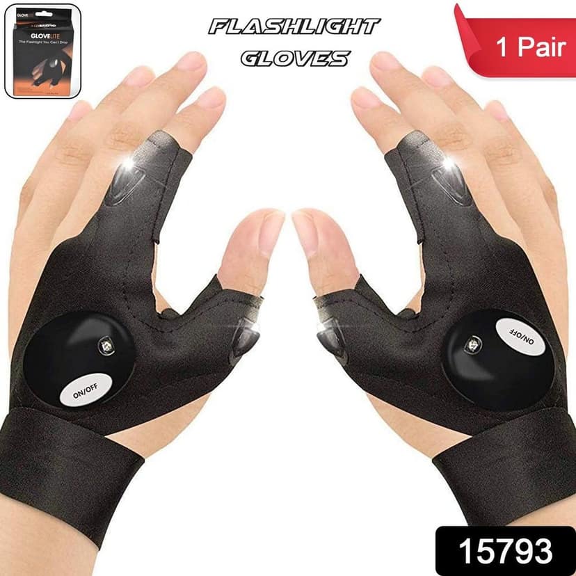 LED Flashlight Gloves Gifts for Men (Hand Gloves Light / 1 Pair) view 2