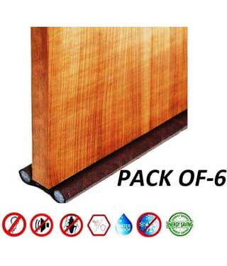 Morazo Door Bottom Sealing Strip Guard For Door (Size-39 inch) (Pack of 6 ) (Brown) Door Seal