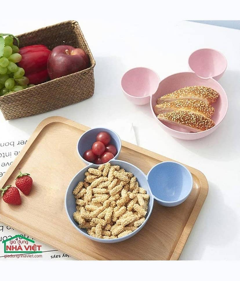 KTU 3 Pcs Plastic Multi Color Full Plate