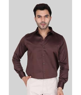 Comey Satin Slim Fit Solids Full Sleeves Men's Casual Shirt - Green ( Pack of 1 )